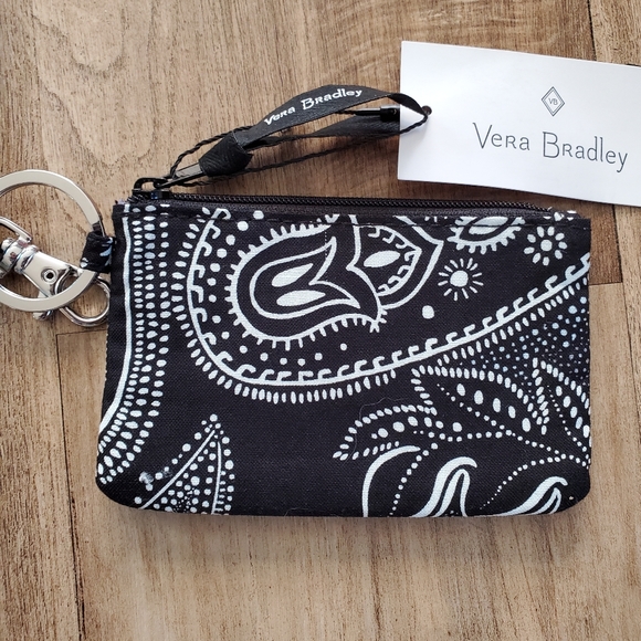 Vera Bradley Zip ID Case & Lanyard Stellar Paisley - Picture 2 of 3